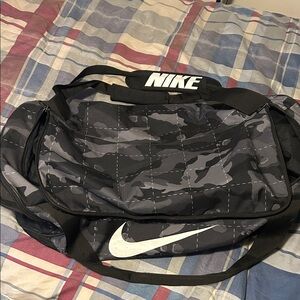 Nike Camo Duffel Bag in Black and Gray